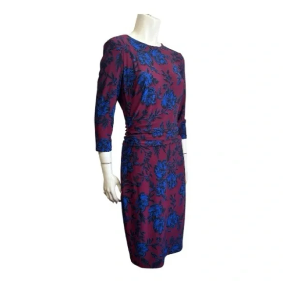 Lauren Ralph Lauren Ruched Dress | Bold Floral | Work to Dinner Chic | Women’s 4 - Picture 5 of 15
